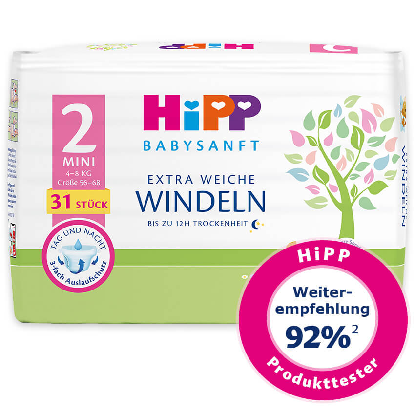 HiPP Babysanft Extra Weiche Windeln, Größe 2 | HiPP